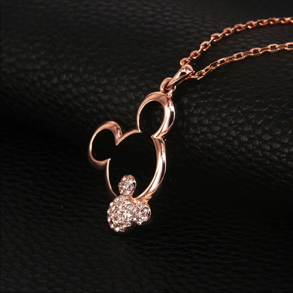 Brand New Mickey Mouse Rose Gold Necklace - Picture 2 of 7
